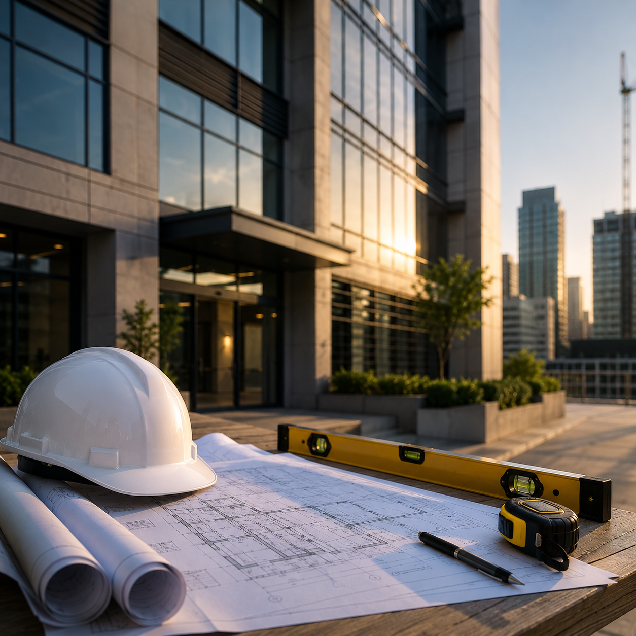 Planejamento profissional de construção, manutenção e acabamento